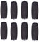 Recharges de rouleaux de rechange pour Scholl Velvet Smooth Express Pedi - Pour enlever la peau dure - Élimination des callosités - Pour les pieds - Gommage des pieds (noir extra épais, 8)