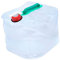 Acan Tradineur Sac de transport d'eau pliable avec robinet, plastique, réutilisable, portable, réservoir d'eau pour camping, pique-nique, plein air (transparent, 20 litres)