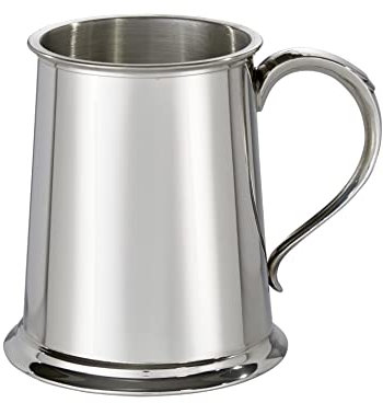 Wentworth Pewter Tankard – Engraving Included – 1 Pint Beer Mug in Gift Box – Ideal for Wedding, Birthday, Retirement, Sports Trophy or Dad Gift