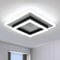 LED Deckenleuchte 30W 3250LM Deckenlampe Schwarze, Modern Design Deckenlampe Eckig Flach Schlafzimmerlampe Esstischlampe Bürolampe Flurlampe Deckenleuchte LED Kaltesweiß 6500K