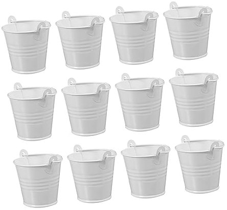 GANAZONO 12piezas Cubos De Hierro Pequeños para Plantas Suculentas Decoración De Jardín y Almacenamiento De Flores Interior y Exterior