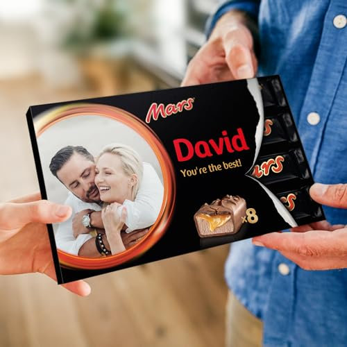 Mars Barre de chocolat personnalisée - Personnalisez votre boîte de chocolat au lait géante, le cadeau pour les femmes, les hommes (Boîte cadeau Mars)