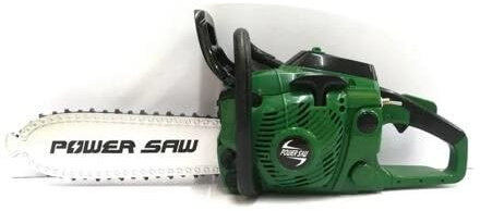 Motosega 40 cm, funzionamento a batteria con suono verde
