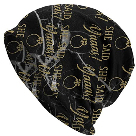 Mütze She Said Yaass Beanie Unisex Winter Hüte Grobstrick Skull Beanie Für Skifahren Skifahren Geschenke