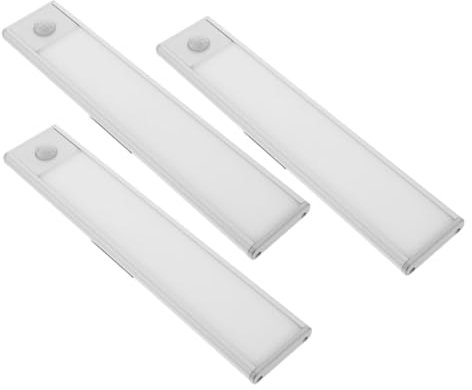 DOITOOL 3 Stk Sensorschranklicht Magnetstreifenlichter Kabellose Schrankbeleuchtung Lesetischlampe Unter Thekenbeleuchtung Nachtlicht Mit Bewegungssensor Magnetisches Dimmbar Weiß Pack