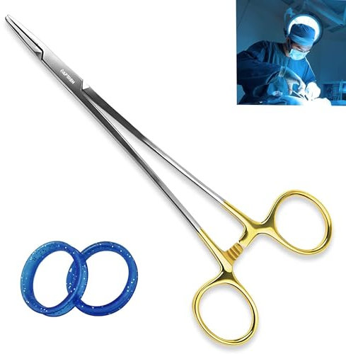 AFTREN Medizinische Schere, EMT-Trauma-Schere, 5,5 Zoll, chirurgische Schere für Krankenpflege, Edelstahl-Verbandschere für Krankenschwestern (Gold, 5,5 Zoll)