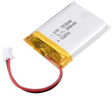 YUNIQUE GREEN-CLEAN-POWER - Lithium Battery 3.7 V 800 mAh Model 703040 | With Protection Circuit | Rechargeable, Compatible with Bluetooth Earphones and TWS Headphones, High Durability