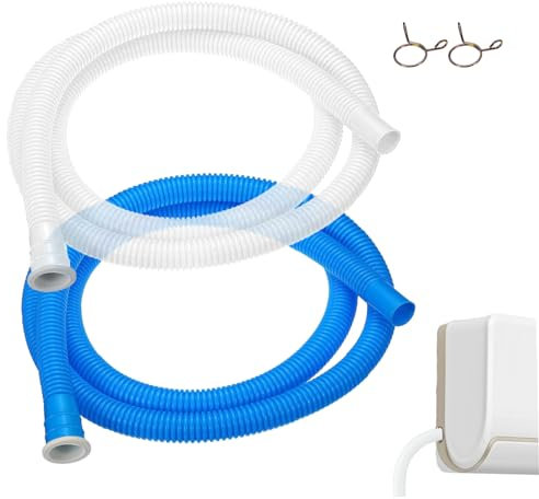 Manguera de drenaje de aire acondicionado 2pcs 16 mm Universal 5.25 pies Tubo de drenaje de aire acondicionado con manguera de desagüe de lavadora para accesorios para lavadoras de aire acondici