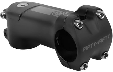 FIFTY-FIFTY Bike Stem with 31.8mm Bar Clamp, 7 Degree Aluminum Alloy Bicycle Handlebar Stem for 1-1/8 Steer Tube, Suitable for Mountain, Road, E-MTB (90mm)