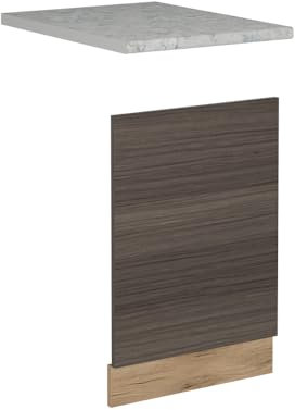 Vicco Frontal para lavavajillas R-Line, Gris Noble, 45 cm, ET Mármol