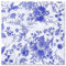 RUSPEPA 25Pcs Blue Floral Cocktail Napkins - Blue and White Toile Paper Napkins for Bridal and Baby Shower, Tea Party, Garden Party, Birthday Party- (12.7x12.7cm) 5 x 5 in