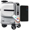 Smarter Elektrokoffer, Tragbarer 20-Zoll-Elektro-Handgepäckkoffer, Smart-Trolley-Tasche, Intelligentes Aufsitzgepäck, Geeignet Für Geschäftsreisen,Silver