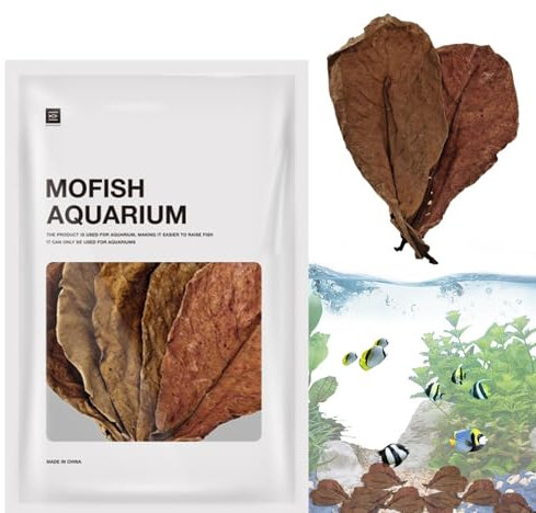 Indische Blätter für Aquarien – natürlicher Wasserverstärker, sichere getrocknete Blätter für Aquarien, natürliche Ergänzungen für Aquarien, sichere getrocknete Blätter, und tropische Fische