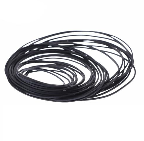 YAOGUI 50/100 Stück Vierkant-Kassettenband, Maschinengurt, gemischt, 1 mm Breite, für Recorder, DVDs, Laufwerk, Plattenspieler, quadratischer Gummiriemen