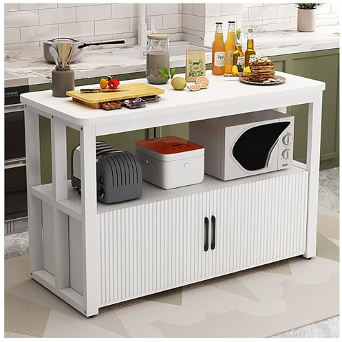 XIGOUZIQU Kitchen Island/Storage Cabinets, Pantry Cabinet, Multi-tier Workbench, Large Storage Commercial Home Preparation Table for Kitchen,Coffee Bar, Garden, Entryway(D,90x30cm/35.43x11.81in)