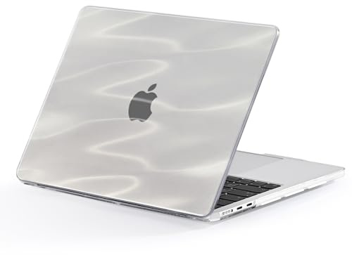 EooCoo for MacBook Air 13 inch Case 2026-2022 M5 M4 M3 M2 Dreamy White | Slim Fit Unique Texture Hard Shell Compatible with Mac Air 13.6 (A3449 A3240 A3113 A2681), Plastic Cover Protects Mac Skin
