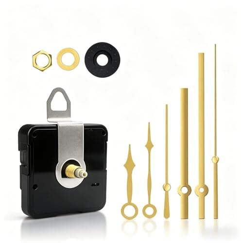 Medrialife Uhrwerke Zum Selbsteinbau Mit Zeiger Uhrwerk für Wanduhr Lautlos Quarz-Uhrwerk-Ersatz Ersatz Und Reparaturteile Kompatibel für Uhren-Bausatz