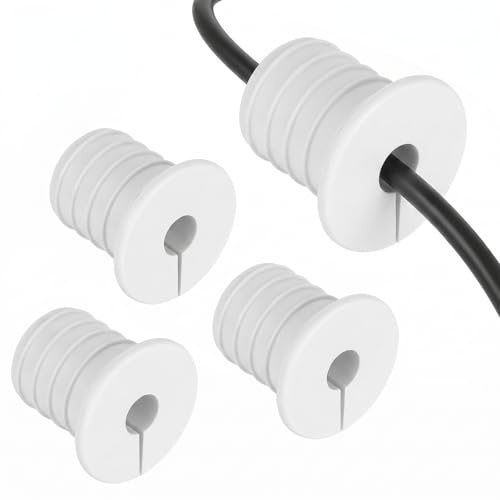 4 pasacables de pared para Starlink Cable Pasacables | Pasacables blanco para pared, para agujero de pared, para agujero de pared, enrutador de cables Starlink y adaptador Ethernet