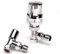 Greened House Trieste Angled Chrome Thermostatic Radiator Valve/Towel Rail Valve 1/2 / 15mm Designer radiator valve