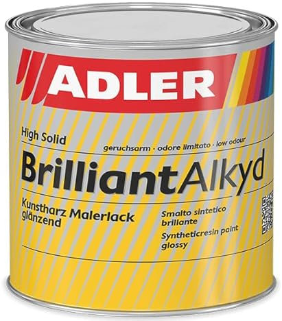 ADLER Brilliantalkyd - Weiß 750 ml - Kunstharzlack glänzend, Decklack für innen und außen, Wetterbeständigt, Bootslack, Yachtlack