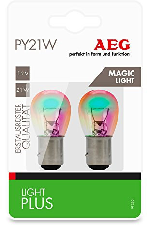 AEG Automotive 97285 Glühlampe Light Plus Magic Light PY21W, 12V, 2er Set