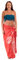 Ciffre Sarong Pareo Wickelrock Strandtuch Tuch Schal Hüftrock Brustkleid Rot Batik Muster