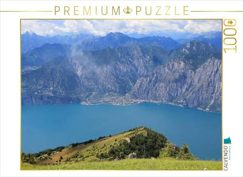 CALVENDO Puzzle Blick vom Monte Baldo auf Limone sul Garda | 1000 Teile Lege-Größe 64 x 48 cm Foto-Puzzle für glückliche Stunden