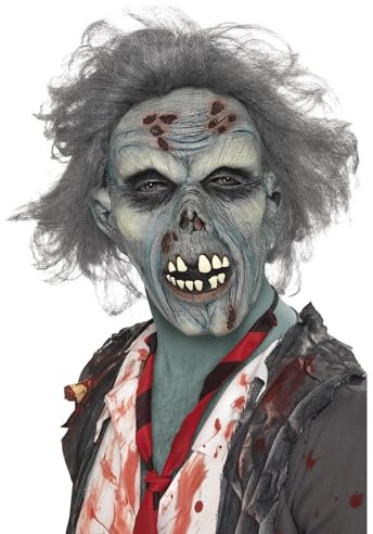 Máscara de Zombie con Cabellos Adulto
