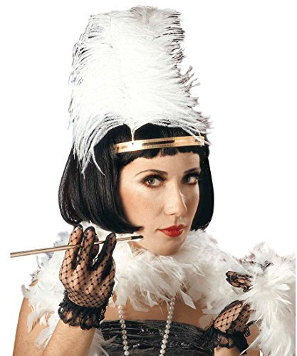 NET TOYS Elegante Schwarze Charleston Perücke für Damen, 20er/30er Jahre Mode Perücke Frisur schwarz, Einheitsgröße, Kunsthaar