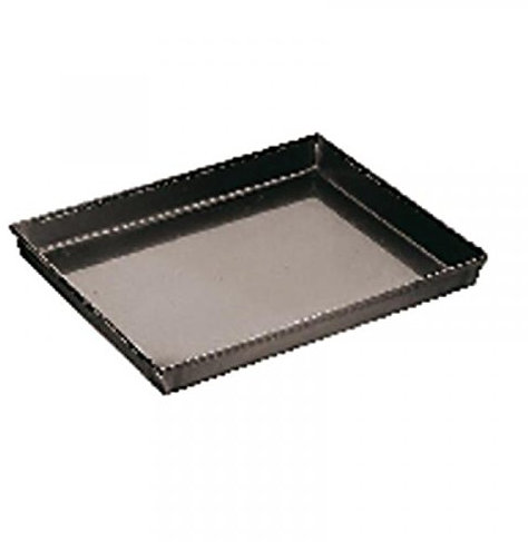 Paderno Rechteckiges Pizzablech (Eisen), blau 30x23 cm