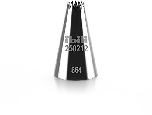 Ibili Étoile Multi branche Boquilla Estrella MULTIPUNTA 12 MM, Stainless Steel, Plateado
