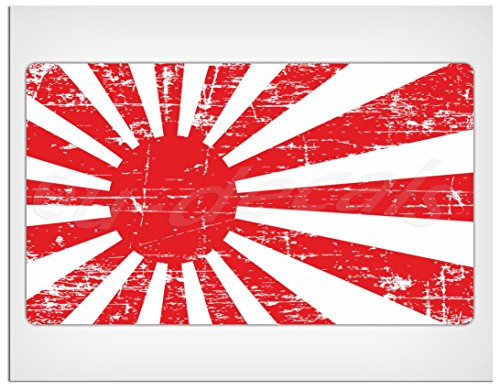 MioVespa Collection Aufkleber, 165 mm, Japan-Flagge, laminiert, Aufschrift Japan Rising Sonnenflagge