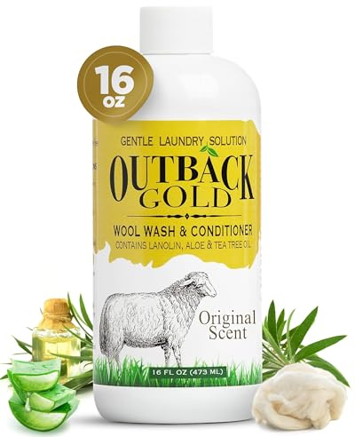 Outback Gold Wool Wash 16 oz, Original Scent, pH Neutral, Made in USA