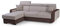 mb-moebel Ecksofa mit Schlaffunktion Eckcouch mit Bettkasten Sofa Couch Wohnlandschaft L-Form Polsterecke - 236x165x97 cm - Pedro (Beige + Braun, Ecksofa Links)