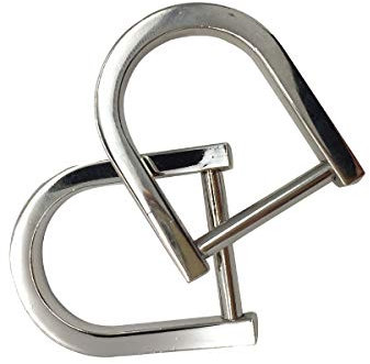 4 Stück 1,9 cm D-Ringe Schraube in Schäkel Hufeisen U-Form D-Ring DIY Leder Handwerk börse Schlüsselanhänger Zubehör (Chrom)