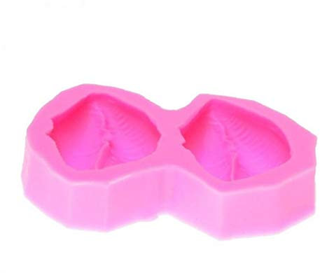 3d Sexy Kissing Lips Mouth Silicone Fondant Mould Cake Cookies Decorating Tool Chocolate Gumpaste Mold for Gift 1pc