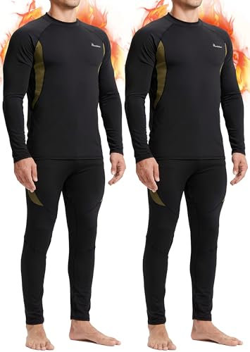 romision 2 Pack Thermounterwäsche Herren Funktionsunterwäsche Herren Skiunterwäsche for Winter