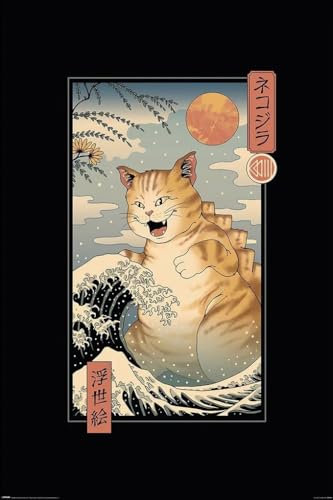 Pyramid Vincent Trinity: Catzilla Ukiyoe Maxi-Poster (61 x 91,5 cm)