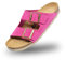 BOnova Schwanberg Velours-Leder. Echtleder Pantolette für Damen und Herren in 6 Farben. Hochwertiger Wildlederschuh mit erstklassigem Fußbett fuxia 39