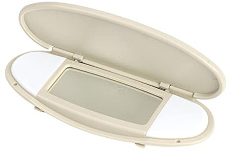 Sonnenblende Spiegel Auto Kosmetikspiegel, Auto Sonnenblende HD Make-up Spiegel, Tragbarer Sonnenschutz Spiegel, Car Makeup Sun Visor Mirror Cover für Mini R55 R56 R60 2007-2014, Beige