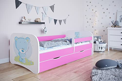 KOCOT KIDS Babybett mit Schublade, 160/80 cm, Rosa
