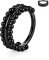 AROWRO Septum Schmuck Nase Septum Ringe Septum Clicker Knorpel Helix Daith Conch Lobe Ohrringe Knorpel Helix Daith Conch Piercing Schmuck Chirurgenstahl 16G 8mm Schwarz