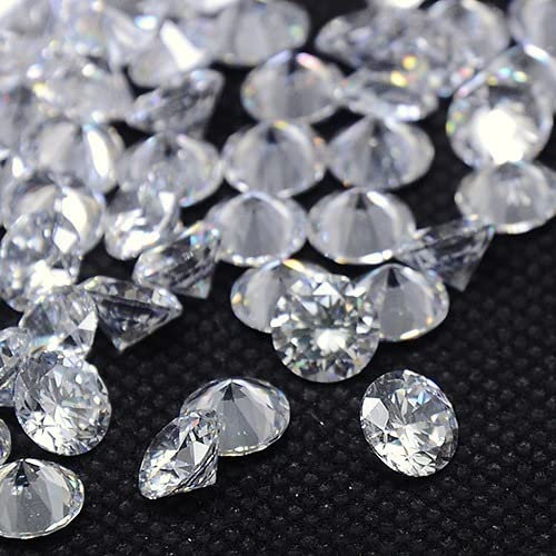 Craftdady 1000 Stück klare Cubic Zirkonia 2 mm Mini CZ Strass Bulk lose Steine für Schmuckherstellung Reparatur
