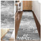 KCYXSMAX Teppich Läufer Flur Grau Blume Muster Küchen Teppich 100 * 350cm Weich Polyester Lange Küchenläufer für Korridor Schlafzimmer Wohnzimmer Geometrisches Waschbar Meterware Anpassbar