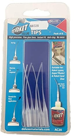 Dolls House Deluxe Roket 6 Glue Tips for High Precision & Fine Lines DIY