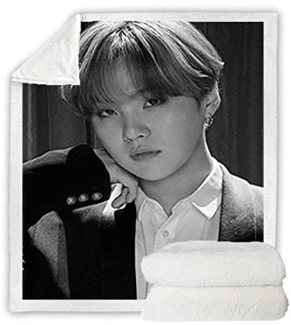 BTS Bangtan Boys Decken Fleecedecken for Erwachsene Kinder, Mikrofaser, Weich Und Warm, Für Schlafsofa Und Sofa,Decke,A-1492,130-150CM