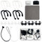 14 Paare Airpod Zubehör, 4 Paar EarHooks Kompatibel mit AirPods Anti-Verlust-Ohrhaken, 6 Paar Silikon Ohrpolster Kompatibel, 6 Paar AirPods Halteband, 2 Paar Kopfhörerständer, 1 Reinigungstuchk