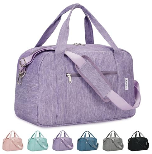 Narwey für Kleine Reisetasche Handgepäck Damen, Easyjet Handgepäck 45x36x20, Klein Reisetaschen Tasche Handgepäck Flugzeug, Sporttasche Weekender Damen Herren (Lila)
