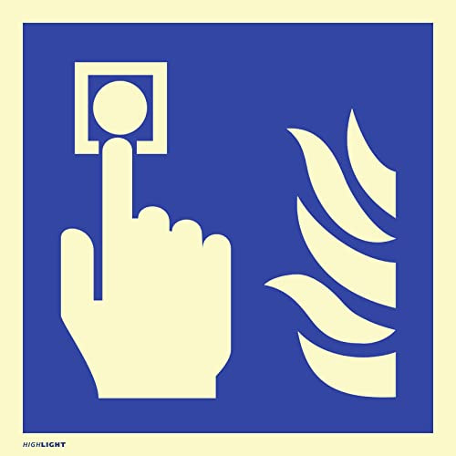 Dreifke® Hausalarm Brandmelder, Folie, langnachleuchtend, 160-mcd, 200x200 mm