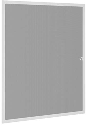 vidaXL Insect Screen for Windows - Aluminium Frame with UV-Resistant Fibreglass Mesh - Adjustable and Easy to Install - White Frame with Black Mesh - 80x100 cm